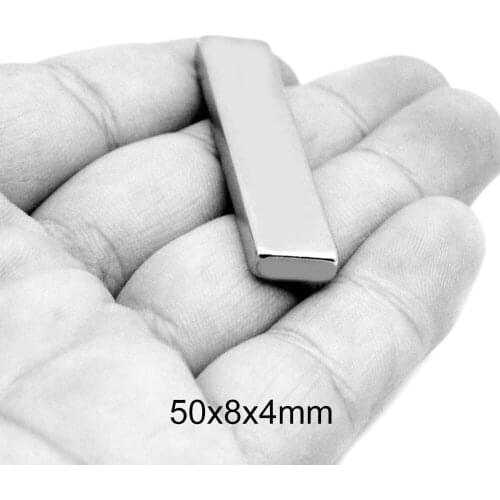 2~30PCS 50x8x4 Block Process magnet Thickness 4mm Powerful Neodymium Magnet 50x8x4mm Strong Permanent Magnet sheet 50*8*4 mm