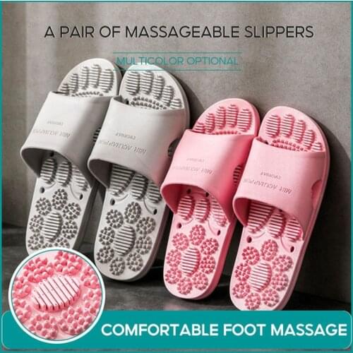 Massage Slippers Lady Organizer 2021 New Summer Home Indoor Non-slip Foot Magic Massage Foot Therapy Couples Soft Cool Slippers