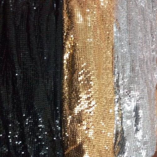 24cmX20cm Metal Mesh Fabric Metallic cloth Metal Sequin Sequined Fabric Curtain Square GOLDEN SILVER BLACK home decoration
