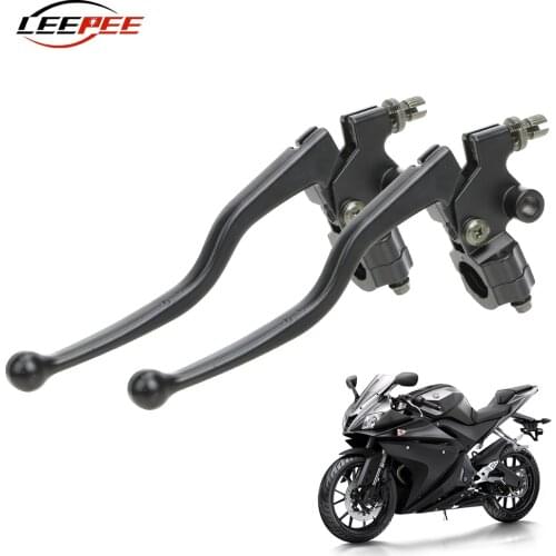 Motorcycle Brake Levers Perch 22mm Handlebar Clutch Aluminum Alloy Motor Bike Mototbike Accessories Replacement Universal 1 Pair