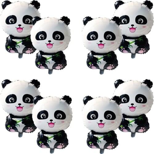 Cartoon Panda Foil Ballon Party Decor Animals Theme Birthday Party Baby Shower Supplies Zoo Animal Balloons Panda Party Supplies
