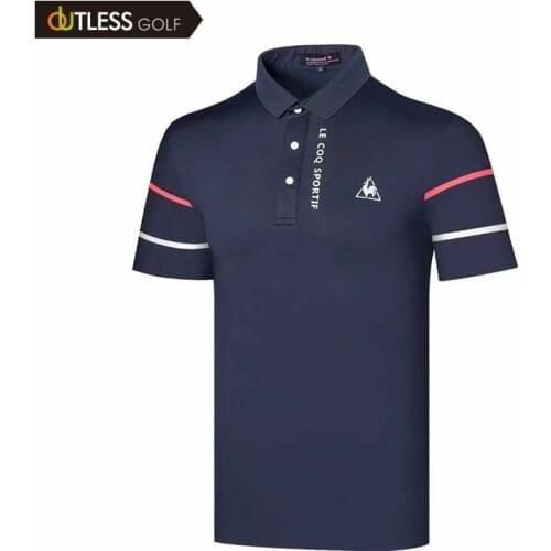Golf mens short-sleeved shirt, comfortable breathable and quick-drying