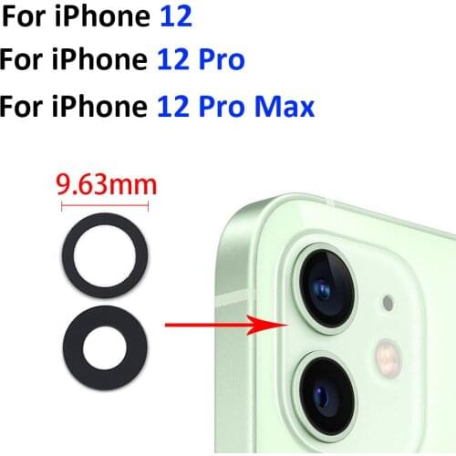 100Pcs/lot Rear Camera lens For Iphone 11 12 Pro Max 12 mini X XS XR Back camera glass with 3M Glue Sticker replacement parts