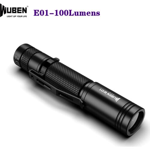 Original WUBEN E01 Mini Keychian Flashlight Use Cree XPG3 LED 100Lumens With AAA Battery Protable Waterproof Troch Lantern