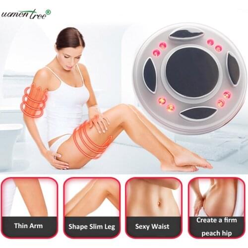 Rechargeable Red LED Light RF Ultrasound Cavitation Body Slimming Shaping Device for Cellulite Remove Fat Dissolve Skin Firming