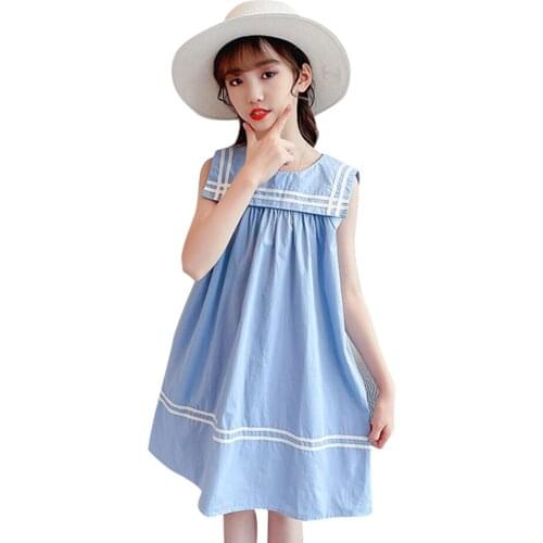 Girls Dress Striped Girl Child Dress Casual Style Dress For Kids Summer Girls Costumes Kids 6 8 10 12 14