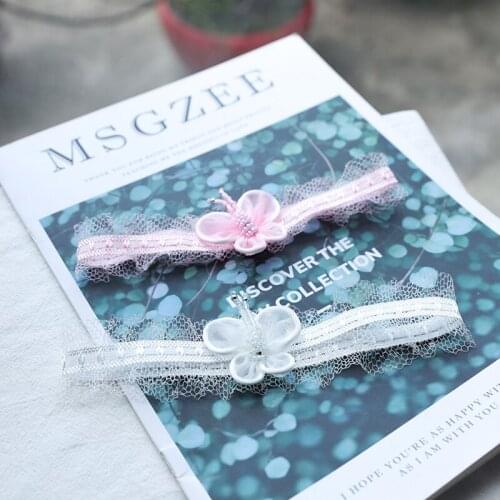 Newborn Sweet Lace Butterfly Headbands Turban for Baby Girls Handmade Hairbands Toddler Fashion Hair Accessories Headwear