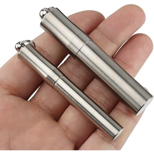 S/L Portable Pill Case Container For Travel Titanium Alloy Pocket Tools Toothpick Holder Ultralight