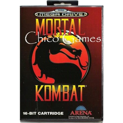 Sega MD games card - Mortal Kombat EU Cover for Sega MegaDrive Video Game Console 16 bit MD card