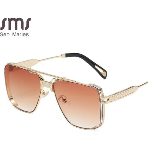 Vintage Square Sunglasses Women Men Luxury Brand Designer Sun Glasses Men Lady Retro Oversized Oculos De Sol UV400