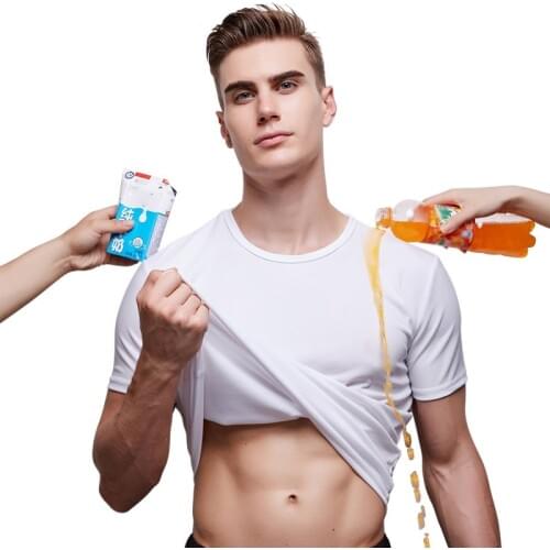 Anti-Dirty Sportswear Waterproof T-Shirt Hydrophobic Stainproof Breathable Shirt Quick Dry Top Antifouling Short Sleeve T-Shirt