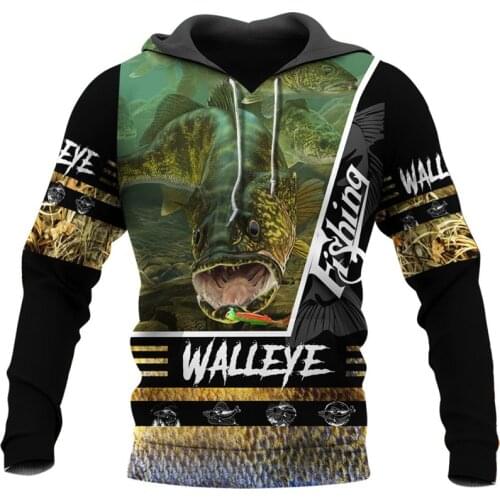 New zipper hoodie Fishing 3D Printed Men Hoodie Harajuku Fashion Sweatshirt Unisex Casual Jacket Pullover