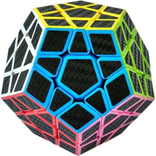 ZCube 3x3x3 Megaminxed Magic Puzzle Carbon Fiber Stickers Professional Speed 12 sides puzzle cubo educational toys for children