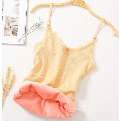 2018 Autumn And Winter Adjustment Buckle Lady Velvet Thickened Vest Sexy Lace Collar Warm Sexy Top Women