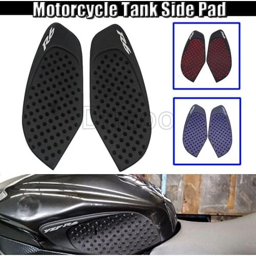 Motorcycle 1 Pair Protector Anti Slip Tank Pad Stickers Gas Knee Grip Traction Side Decal Cover For Yamaha YZF R6 2008-2016