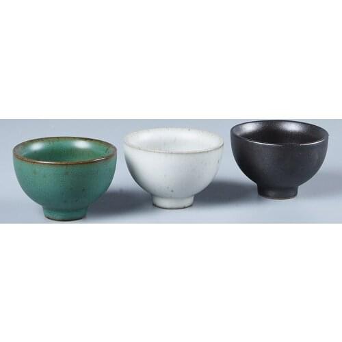 10pcs Japanese stoneware tea cup rhyme cup retro kiln variant tea cup ceramic kung fu tea set small cup