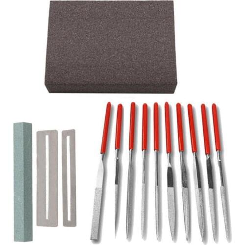 14Pcs Guitar Frets Nut Saddle Polishing Files Grinding Stone Sponge Tools Kit