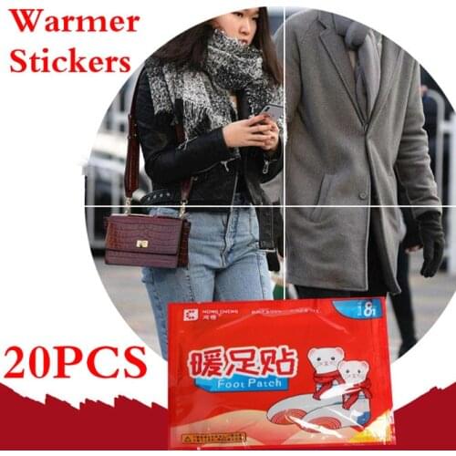 20PC/Lot Winter Body Foot Warmer Sticker Heat Adhesive Patches Foot Pad Keep Feet Warm Pads Heat Packs Long Lasting Patch Home