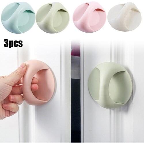 3pcs Glass Window Sliding Door Strong And Seamless Adhesive Auxiliary Handle Household Refrigerator Cabinet Suction Cup Handle