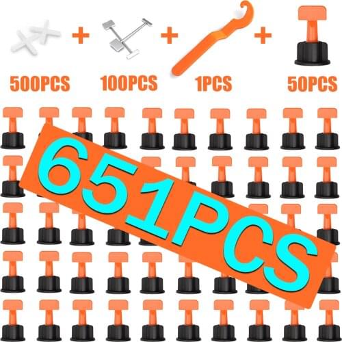 651Pcs Level Wedges Tile Spacers For Flooring Wall Tile Spacer Carrelage Tile Leveling System Leveler Locator Spacers Plier