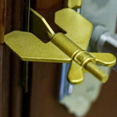 69HF Portable Door Lock Home Security Door Locker Travel Lockdown Locks for Additional Safety & Privacy Perfect for Traveling