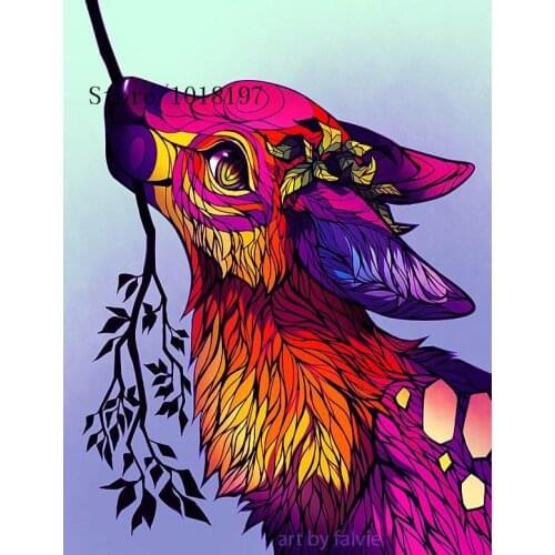 Diamond Painting Diy Accessories Cross Stitch Stitch Crystal Round Diamond Sets Animated Diamond Embroidery Baby Foxes Pictures