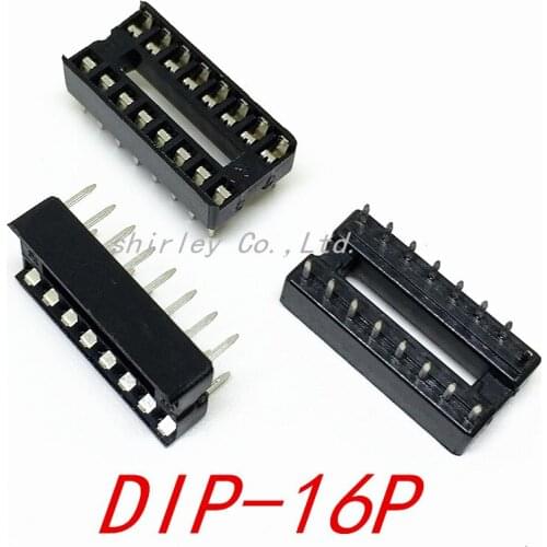 Free shiiping 30pcs IC Seat DIP 16Pin DIP IC Sockets Adaptor Solder Type Socket dip 16p