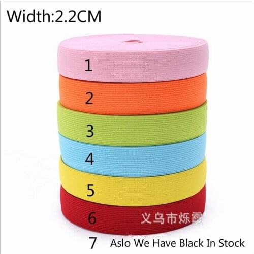 Free Shipping NEW 5 Meters 2.2cm 7/8" Width High Quality Garment Sewing Accessories Hand Made DIY Sewing Elastic Webbing Band
