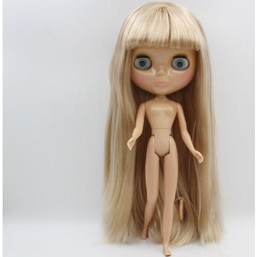 Free Shipping BJD joint RBL-511 DIY Nude Blyth doll birthday gift for girl 4 colour big eye dolls with beautiful Hair cute toy