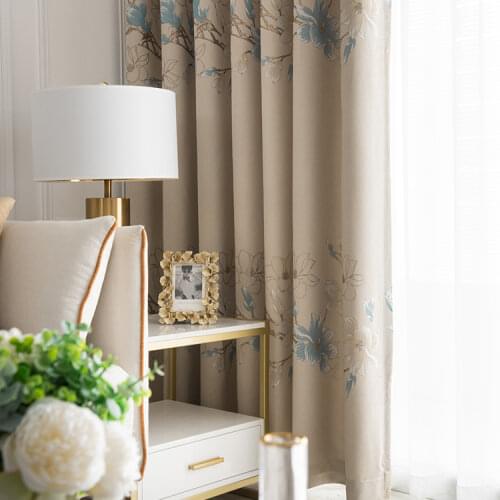 Brighten Sea Cotton Curtains For Windows