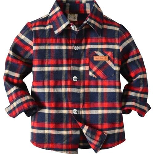 Oklady Kids Boys Shirts 2019 Autumn Long Sleeve Solid Todder Shirts For Boys Cotton Fashion Brand Baby Boy Tops Children