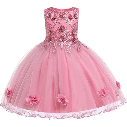 Kids Dresses for Girl Princess Dress Satin embroidery Toddler Elegant party Gown for Wedding Kids Girl Dress Girl Tuxedo Costume