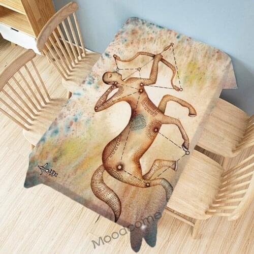 12 Astrological Signs Sagittarius Libra Scorpio Vintage Home Decorative Wall Tapestry Art Painting Waterproof Linen Table Cloth