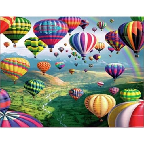 DIY Diamond Painting Square Square Round Diamond Hot Air Balloon Sticker Diamond Cross Stitch Bedroom Decor Painting