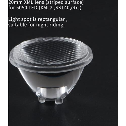 20MM TIR lens ,striped surface for 5050 LED (SST40,XML2,etc)