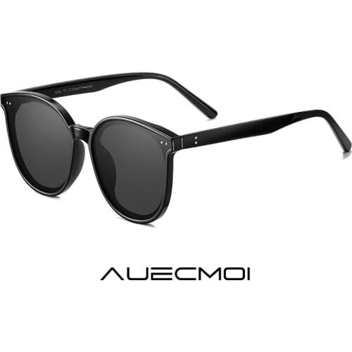 Vintage Fashion Round Polarized Sunglasses Women Men Luxury Brand Designer Driving Travel Rivet Big Sun Glasses UV400 Eyewear