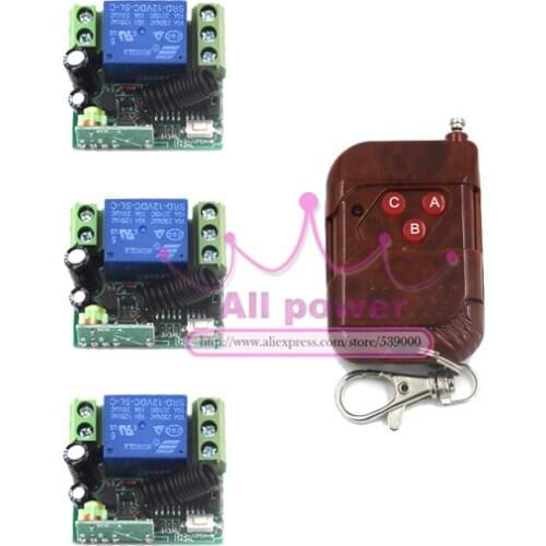 New 12V 1CH 433MHz Learning Code Receiver Module + Digital Wireless Remote Control Switches