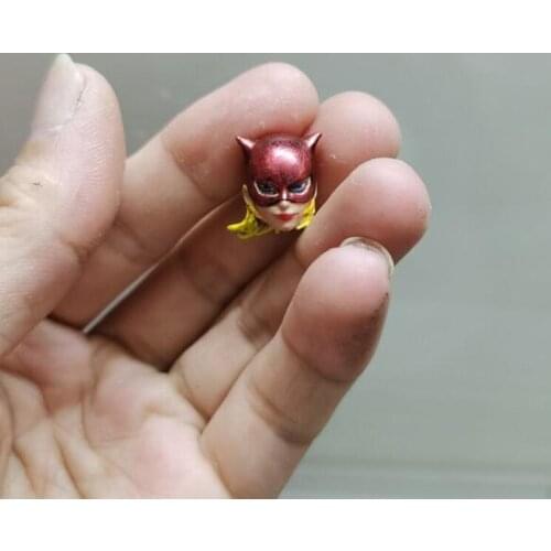 Painted 1/18 Scale The Kawaii Short Hair Cat Girl Head Sculpt Fit 3.75" Figure