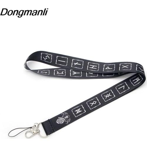 PC82 Viking Rune keychain lanyard Badge ID Lanyards/ Mobile Phone Rope/ Key Lanyard Neck Straps ID badge holder Accessories