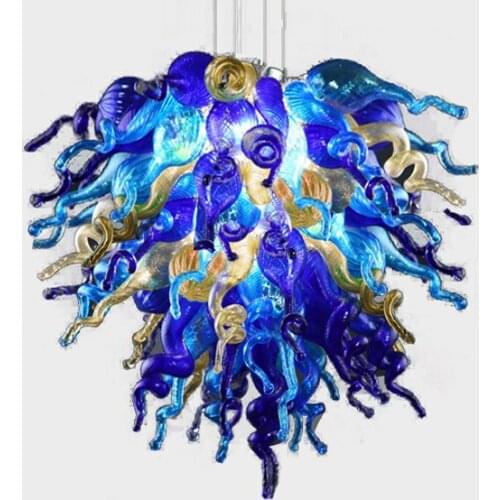 Dale Chihuly Cobalt Color Flush Mounted 110v-240v LED blown glass pendant light fixtures