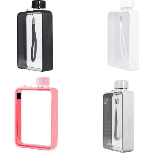 Portable Korean Style A5 Flat Water Bottle Cup Grils A5 Flat Bottle Drinking Bottle for Handbags Carrying