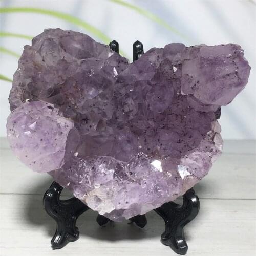 Natural Amethyst Crystal Cluster Quartz Wicca Heart Fashion Souvenir Feng Shui Healing Purple Gemstone Home Decoration Ornament