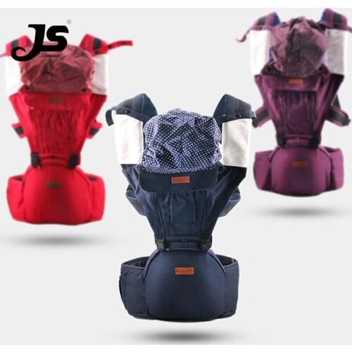Jusanbaby Baby Carrier Infant Hipseat Sling Front Facing Kangaroo Wrap Carrier for Baby Ring Sling Baby Carrier 0-24 months