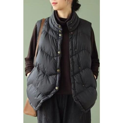 SEDUTMO Winter Duck Down Vest Women Oversize Pocket Puffer Jackets Waistcoat Spring Casual Slim Parkas ED1483