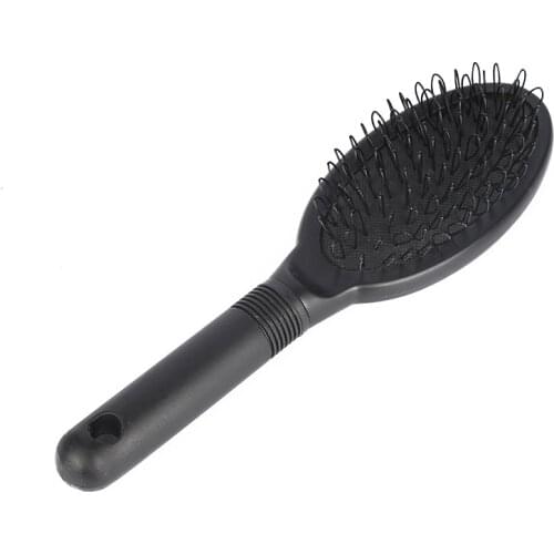 Professional Brush Bristle Comb Massage Anti-Static Dark Brown Color Hair Extension Loop Brush Wig Care Comb Black