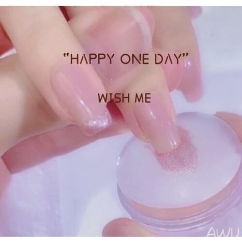 Nail Art Decoration Seal Stamp Transparent Silicone Template Seal Stamp with Cover DIY Nail Art Manicure Tools 2.8cm