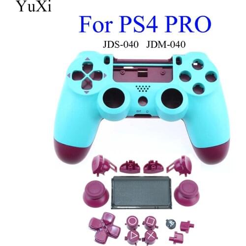 Replacement Full shell and buttons mod kit For jds 040 JDM 040 PlayStation 4 PS4 Pro Controller Housing Smooth Case