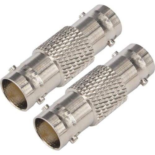 2 Pieces BNC Barrel Connector and BNC Female to Female Coupler Adapter Q9 Coaxial Cable Connector for CCTV Security Camera