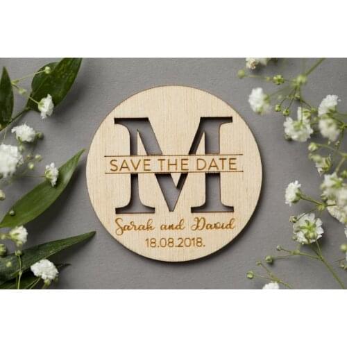 Wedding Save The Date Magnets, Monogram Save the Date Magnet, Last Name Letter Save the Date Magnet, Unique Laser Cut Save The D