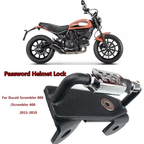 Scrambler 400 Helmet Lock Password Mount Hook Black Side Anti-theft Security Fits for Ducati Scrambler 400/800 Models sixty 2